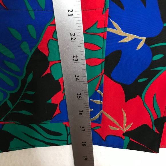 Vintage Tan F Jay Blazer Skirt Suit Tropical Pleated 8 - Picture 11 of 13